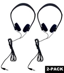 Stereo Black On-ear Headphones Wired 2-PACK 3.5MM Audio Jack. Fixed Price $9.99.