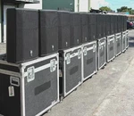 Jbl PRX615M Powered Speakers In Wheeled Road Case #6740/6774(PAIR)TRUEHEARTSOUND. Fixed Price $1495.00.