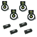 4 Headphone Extension 18' Cables & Belt Pack For Studio Aviom Mixer. Fixed Price $183.92.