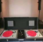 Vintage Gemini XL-500 Ii Direct Drive Turntables (X2) & Coffin Road Case. Fixed Price $850.00.