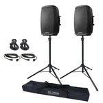 Gemini AS-2115BT 15" Powered Dj Pa Speaker System + Stands Covers. Fixed Price $491.40.